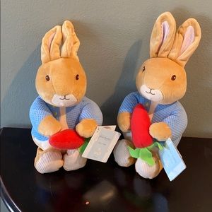2 Peter Rabbit brand musical stuffed animals.
